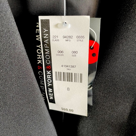 NWT New York & Co. Stretch Women's Size 8 Black Suit Jacket / Blazer - Picture 9 of 13